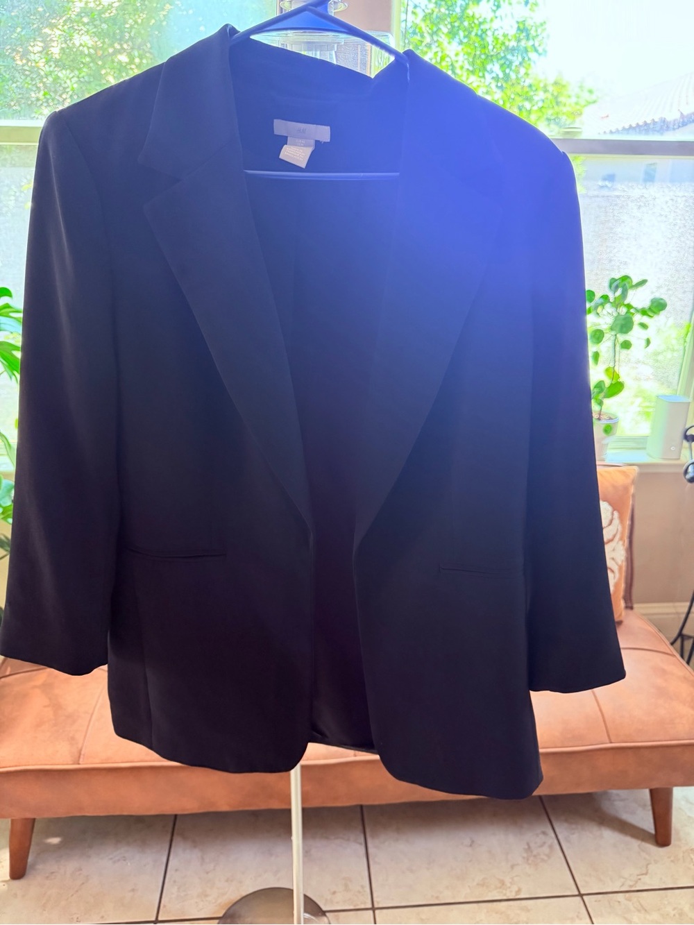 H&M Black Women's Open-Front Blazer